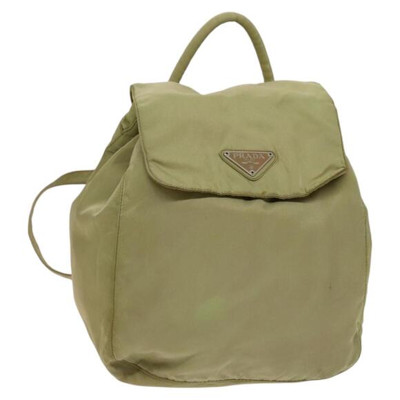 PRADA Backpack Nylon Beige Silver - Picture 1 of 9